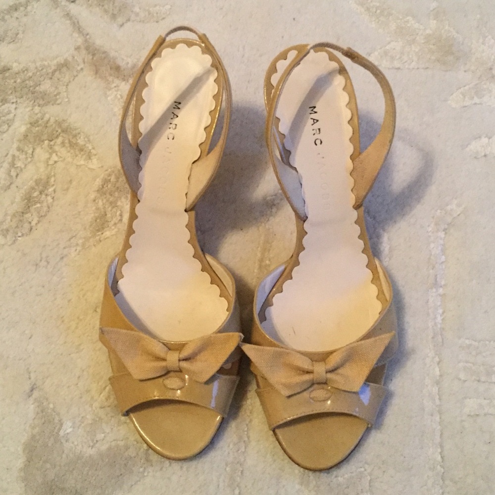 Marc Jacobs Nude Slingback Heel Sandals 7